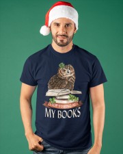 Stop Staring At My Books (Front) Classic T-Shirt apparel-classic-tshirt-lifestyle-front-84