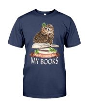 Stop Staring At My Books (Front) Premium Fit Mens Tee tile