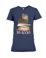 Stop Staring At My Books (Front) Premium Fit Ladies Tee tile