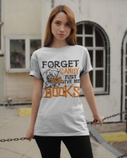 Forget Candy Just Give Me Books (Front) Classic T-Shirt apparel-classic-tshirt-lifestyle-19