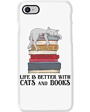 Life Is Better With Cats And Books (Front) Phone Case tile