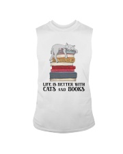 Life Is Better With Cats And Books (Front) Sleeveless Tee tile