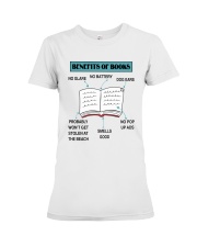 Advantages Of Books (Front) Premium Fit Ladies Tee tile