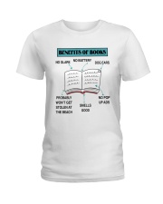Advantages Of Books (Front) Ladies T-Shirt tile