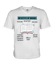 Advantages Of Books (Front) V-Neck T-Shirt tile