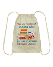 Just An Intelligent Classy And Well-Read Woman With Coffee Addiction (Front) Drawstring Bag tile