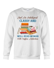 Just An Intelligent Classy And Well-Read Woman With Coffee Addiction (Front) Crewneck Sweatshirt tile
