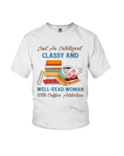 Just An Intelligent Classy And Well-Read Woman With Coffee Addiction (Front) Youth T-Shirt tile