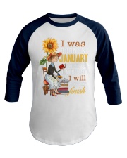 I Was Born In January With A Reading List I Will Never Finish (Front) Baseball Tee tile