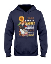 I Was Born In January With A Reading List I Will Never Finish (Front) Hooded Sweatshirt tile