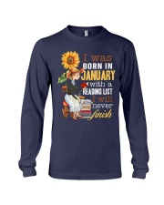 I Was Born In January With A Reading List I Will Never Finish (Front) Long Sleeve Tee tile