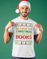 Merry Christmas All I Want For Christmas Is Lots And Lots Of Books (Front) Classic T-Shirt apparel-classic-tshirt-lifestyle-front-85