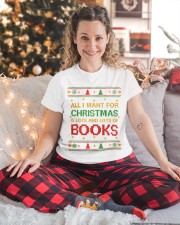 Merry Christmas All I Want For Christmas Is Lots And Lots Of Books (Front) Classic T-Shirt custom-t-shirts-classic-lifestyle-front-333