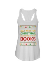 Merry Christmas All I Want For Christmas Is Lots And Lots Of Books (Front) Ladies Flowy Tank tile