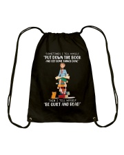 Sometimes I Tell MySelf Put Down The Book And Get Something Done (Front) Drawstring Bag tile