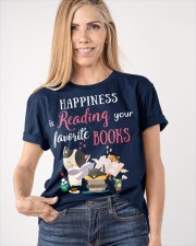 Happiness Is Reading Your Favorite Books (Front) Classic T-Shirt apparel-classic-tshirt-lifestyle-front-100