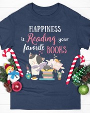 Happiness Is Reading Your Favorite Books (Front) Classic T-Shirt custom-t-shirts-classic-lifestyle-front-358