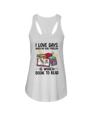 I Love Days When My Only Problem Is Which Book To Read (Front) Ladies Flowy Tank tile