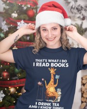 That's What I Do I Read Books I Drink Tea And I Know Things (Front) Classic T-Shirt custom-t-shirts-classic-lifestyle-front-331
