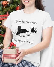 Life Is Better With Tea, Dogs And Books (Front) Classic T-Shirt custom-t-shirts-classic-lifestyle-front-339