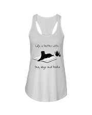 Life Is Better With Tea, Dogs And Books (Front) Ladies Flowy Tank tile