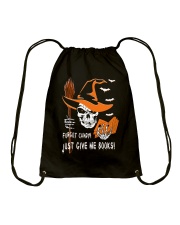 Forget Candy Just Give Me Books (Front) Drawstring Bag tile