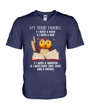 My Four Moods (Front) V-Neck T-Shirt tile