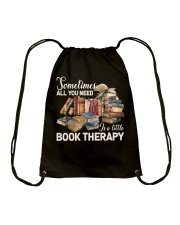 Sometimes All You Need Is A Little Book Therapy (Front) Drawstring Bag tile