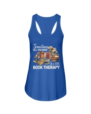 Sometimes All You Need Is A Little Book Therapy (Front) Ladies Flowy Tank tile