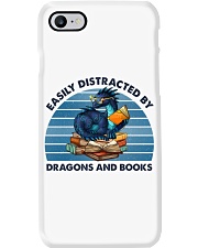 Easily Distracted By Dragons And Books (Front) Phone Case tile