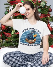 Easily Distracted By Dragons And Books (Front) Classic T-Shirt custom-t-shirts-classic-lifestyle-front-335