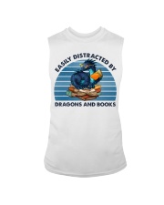 Easily Distracted By Dragons And Books (Front) Sleeveless Tee tile
