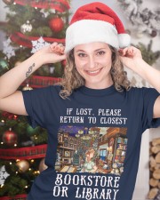 If Lost Please Back To Closest Bookstore Or Library (Front) Classic T-Shirt custom-t-shirts-classic-lifestyle-front-331