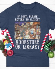 If Lost Please Back To Closest Bookstore Or Library (Front) Classic T-Shirt custom-t-shirts-classic-lifestyle-front-358