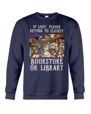 If Lost Please Back To Closest Bookstore Or Library (Front) Crewneck Sweatshirt tile