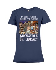 If Lost Please Back To Closest Bookstore Or Library (Front) Premium Fit Ladies Tee tile