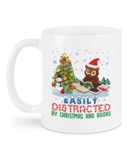 Merry Christmas Easily Distracted By Christmas And Books Mug back