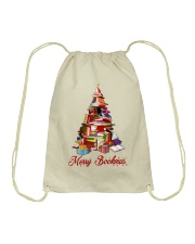 Merry Christmas Merry Christmas Books Xmas Tree (Front) Drawstring Bag tile
