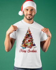 Merry Christmas Merry Christmas Books Xmas Tree (Front) Classic T-Shirt apparel-classic-tshirt-lifestyle-front-85