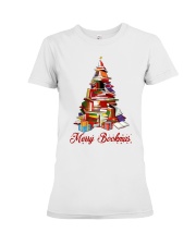 Merry Christmas Merry Christmas Books Xmas Tree (Front) Premium Fit Ladies Tee tile