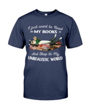 I Just Read Want To Read My Books And Sleep In My Unrealistic World (Front) Premium Fit Mens Tee tile