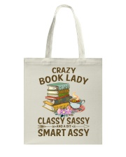 Crazy Book Lady Classy Sassy And A Bit Smart Assy (Front) Tote Bag tile