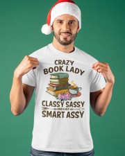 Crazy Book Lady Classy Sassy And A Bit Smart Assy (Front) Classic T-Shirt apparel-classic-tshirt-lifestyle-front-85