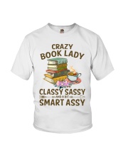 Crazy Book Lady Classy Sassy And A Bit Smart Assy (Front) Youth T-Shirt tile