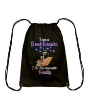 I'm A Book Reader I Do Not Tolerate Reality (Front) Drawstring Bag tile