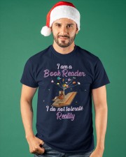 I'm A Book Reader I Do Not Tolerate Reality (Front) Classic T-Shirt apparel-classic-tshirt-lifestyle-front-84