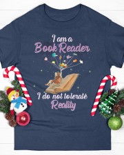 I'm A Book Reader I Do Not Tolerate Reality (Front) Classic T-Shirt custom-t-shirts-classic-lifestyle-front-358