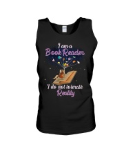 I'm A Book Reader I Do Not Tolerate Reality (Front) Unisex Tank tile