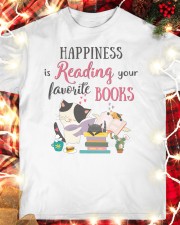 Happiness Is Reading Your Favorite Books (Front) Classic T-Shirt custom-t-shirts-classic-lifestyle-front-354