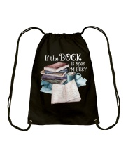 If The Book Is Open I'm Busy (Front) Drawstring Bag tile